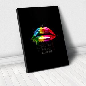 Tablou Canvas - Rainbow lips