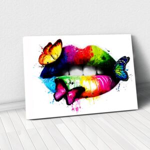 Tablou Canvas - Lips Multicolor