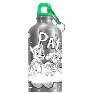 Sticla apa aluminiu de colorat Paw Patrol 500 ml