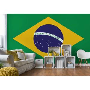 Fototapet - Flag Brasil Vliesová tapeta - 208x146 cm