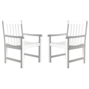 Set de 2 scaune de gradina Youngs, alb, 91 x 59 x 64 cm