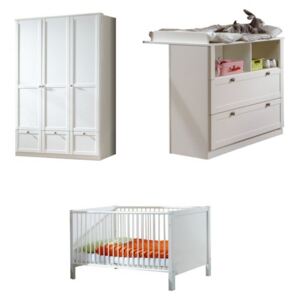 Set de mobilier pentru bebelusi Arnico, 3 piese, alb
