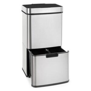 Klarstein Touchless, coș de gunoi, cu senzor, 72 de litri, 4 recipiente, ABS/PP/oțel inoxidabil