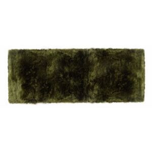 Covor din blană de oaie Royal Dream Zealand Long, 190 x 70 cm, verde închis