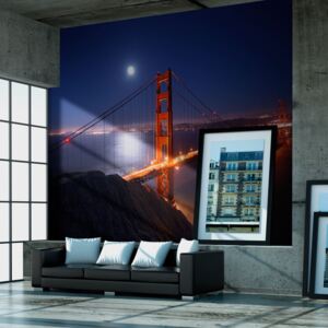 Fototapet - Golden Gate Bridge at night 350x270 cm