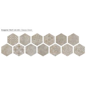 Decor Gresie Hexagonala Bibulca Orient 18x21