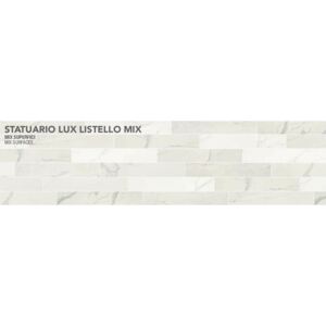 Gresie Statuario Lux Listello Mix 10x30 cm
