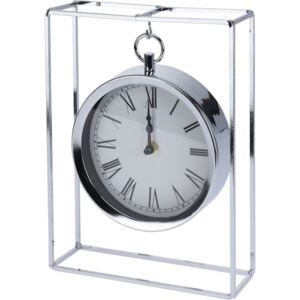 Ceas de masă Erada, argintiu, 18,8 x 5,8 x 25 cm
