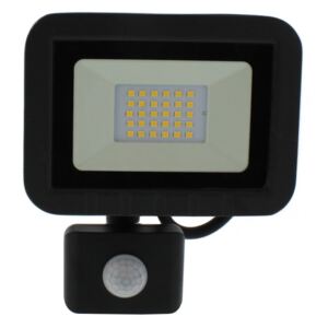 Proiector LED cu senzor Well, 20 W, 1600 lm, IP44, 4000 K, Negru