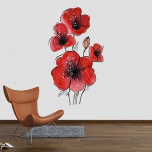 Sticker Decorare Pereti - Poppy Flowers