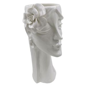 Vaza Woman, portelan, alb, 17.8X15.5X30.8 cm