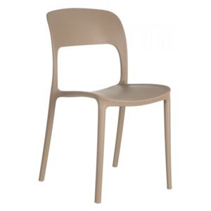 Scaun crem din plastic Just Ixia