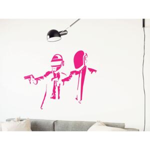 GLIX Banksy "Daft Fiction" - autocolant de perete Roz 100 x 60 cm
