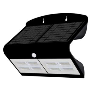 Aplica solara de perete cu senzor LED/6,8W IP65 negru