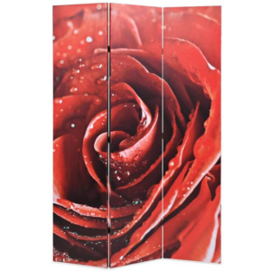 Paravan de cameră pliabil 120x180 cm Trandafir roșu