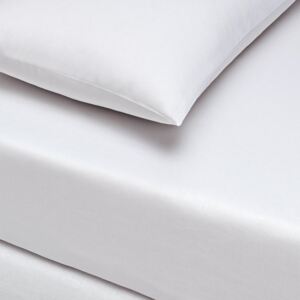 Set husa de pat din tricot + 2 fete perna, pt. saltea de 160x200cm, alb
