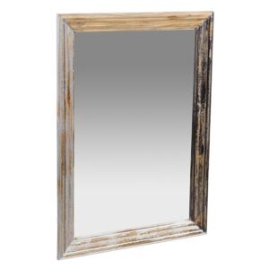 Oglinda antichizata din lemn mindi 90x130 cm Rusty Santiago Pons
