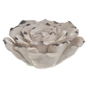 Liberty Decoratiune trandafir mare, Ceramica, Crem