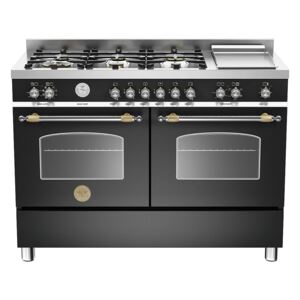 Aragaz Bertazzoni 120 cm 6 arzatoare gaz, cuptor electric dublu Seria Heritage