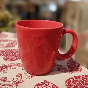 Cana Love din ceramica rosie 10cm