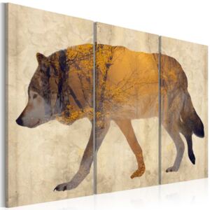 Tablou Bimago - The Wandering Wolf 60x40 cm
