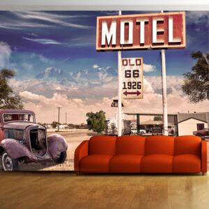 Bimago Fototapet - Old motel 100x70 cm