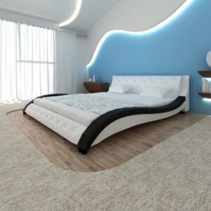 Cadru de pat, alb, 180 x 200 cm, piele artificială