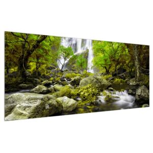 Tablou cu peisaj de pădure cu râu (Modern tablou, K012484K12050)