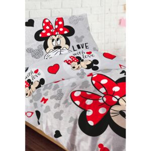 Lenjerie de pat pentru copii Minnie Loves multicolor 140x200 cm