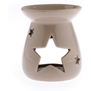 Aroma-lampă ceramică Stea, maro