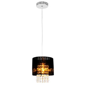 [lux.pro]® Lampa suspendata design decorativ – lampa plafon - crom-negru (1 x E14)