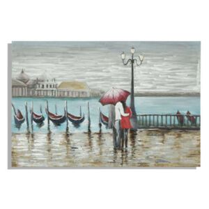 Tablou Venice, 80x120x3.7 cm, lemn de pin/ canvas/ metal, multicolor