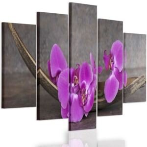 CARO Tablou pe pânză - Pink Orchids 100x70 cm