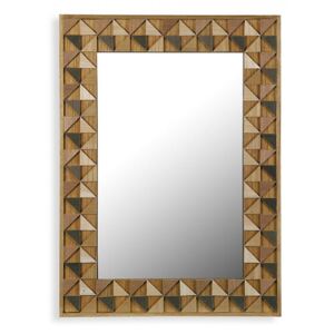 Oglinda dreptunghiulara maro din lemn 54x74 cm pentru perete Elva Mirror Versa Home