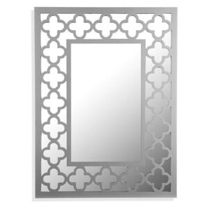 Oglinda dreptunghiulara gri din lemn si MDF 59x79 cm pentru perete Silke Mirror Versa Home