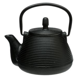 Ceainic din fonta cu infuzor detasabil, Negru, 1 L