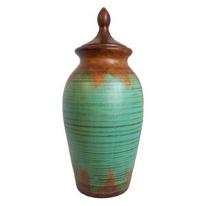Vaza Ceramica cu capac, TURCOAZ, 37 CM