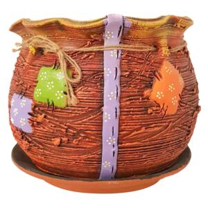 Ghiveci Traditional din Ceramica realizat manual, 20 x 20 CM