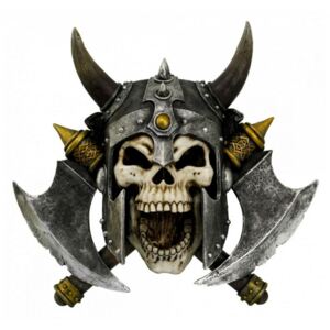Decoratiune pentru perete craniu de viking Razbunarea din Valhalla 33 cm