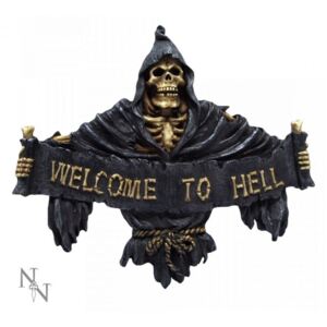 Decoratiune perete schelete Welcome to Hell 25 cm