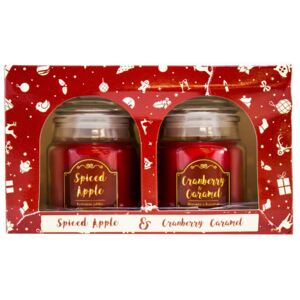 Set lumânări aromate Spiced Apple and CranberryCaramel, 2 buc