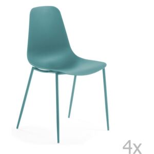 Set 4 scaune La Forma Wassu, albastru