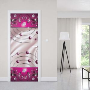 GLIX Tapet netesute pe usă - Abstract Modern Design Pink