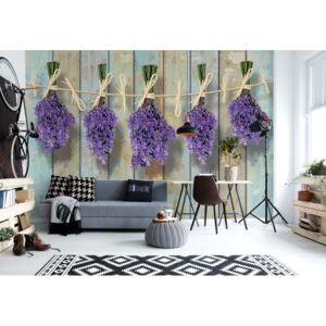 Fototapet GLIX - Lavender Bunches Painted + adeziv GRATUIT Tapet nețesute - 254x184 cm