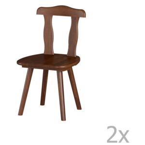 Set 2 scaune din lemn masiv de pin Interlink Aosta