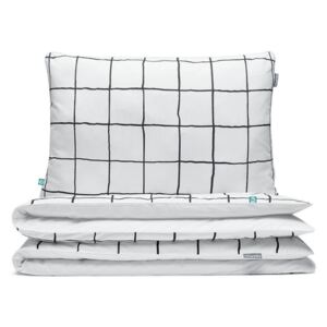 Lenjerie de pat pentru copii Mumla Grid, 90 x 120 cm