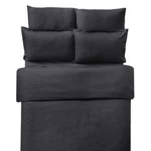 Cearceaf pat cu elastic Damasc Regal 140x200 Negru
