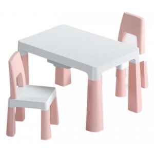 Masuta Dodo LittleONE by Pepita + 2 scaunele #roz-alb