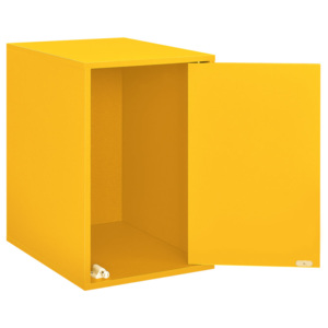 Dulap cu usi design combinat – sistem rafturi de perete cu usa - 30x45x40 cm - galben mustar