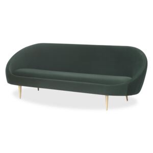 Canapea din catifea verde inchis Marley Sofa Kaster Castleton Green Velvet